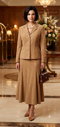 Alexon camel suede look - camel, suede-look