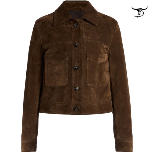 Women suede jacket camel - women's,