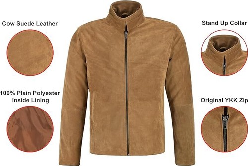 Mens camel brown suede - mens, leather