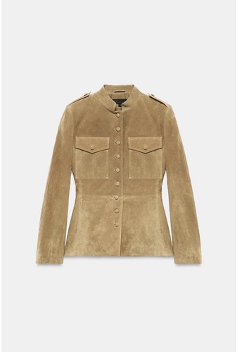Zara 100 leather jacket with - zara,