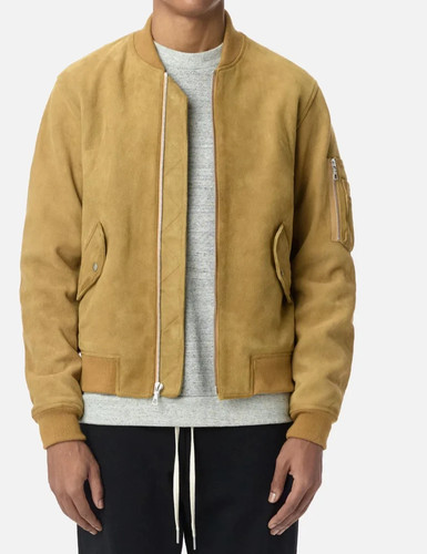 Camel brown suede leather - suede,