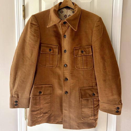 Vintage camel brown faux suede - camel,