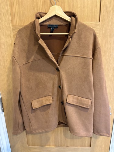 New look brown faux suede - new,