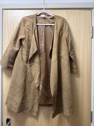 Camel faux suede - camel, waterfall