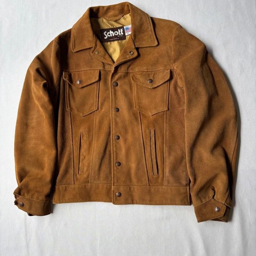 Schott leather jacket camel - leather,