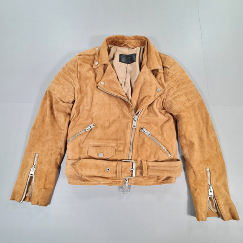 Allsaints biker jacket beige - biker,